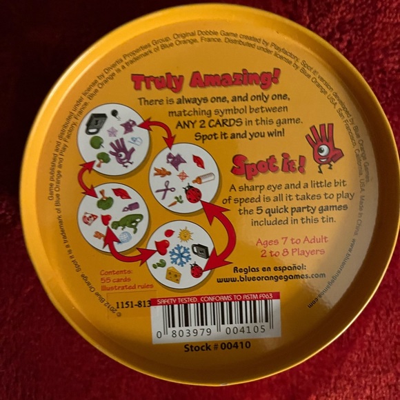 Blue Orange Games Toys Spot It Party Game For 2 To 8 Players For Ages 7 To Adult From Blue